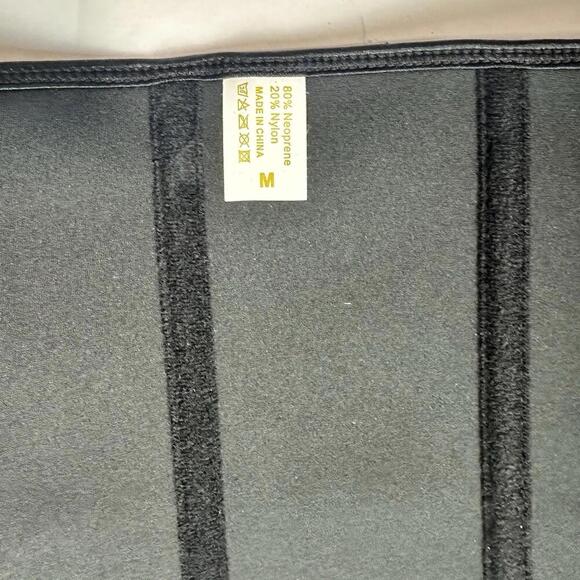 Unisex Black Waist Trimmer Size M- Sweat Bands for Stomach - Picture 6 of 10
